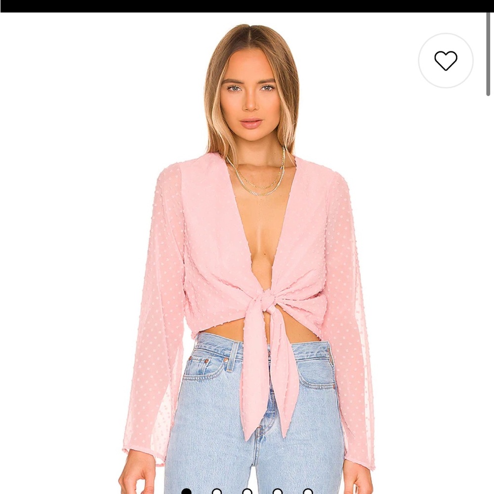 NWT pink BCBGENERATION front tie top